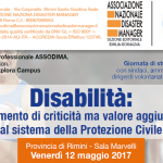 locandina Disabilità e Protezione civile rimini