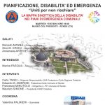 locandina convegno a rende pianificazione, disabilità emergenza e mappa sinottica delle disabilità