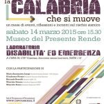 locandina evento "La Calabria che si muove, un mese di eventi, riflessioni, incontri sul rischio sismico"