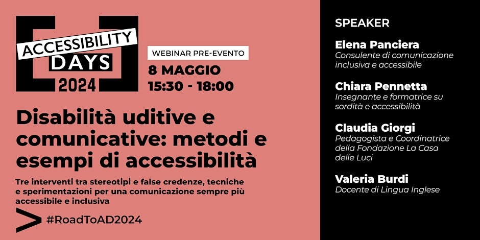 webinar disabilità uditive e comunicative mercoledì 8 maggio